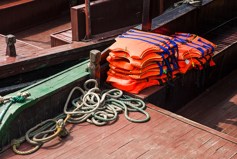 Gilets de sauvetage à bord du navire ADM83